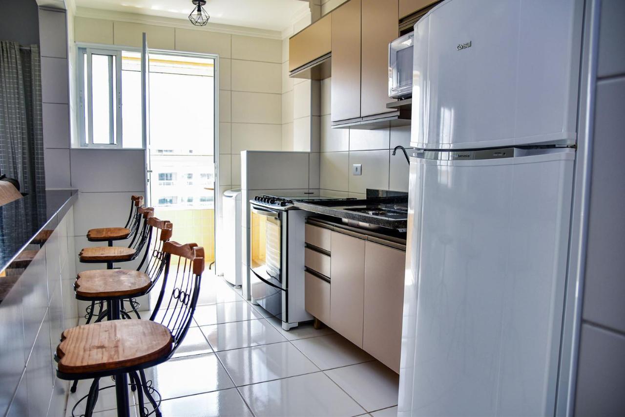 Apto C Wi-Fi A Beira-Mar Na Praia Jardim Real Sp Apartman Praia Grande  Kültér fotó